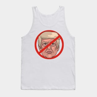 Donald Trump No Road Sign Illustration Tank Top